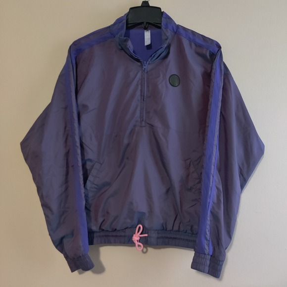 adidas Jackets & Blazers - Adidas Pullover 1/4 Zip Windbreaker Jacket Iridescent Color Shift Women's Size S